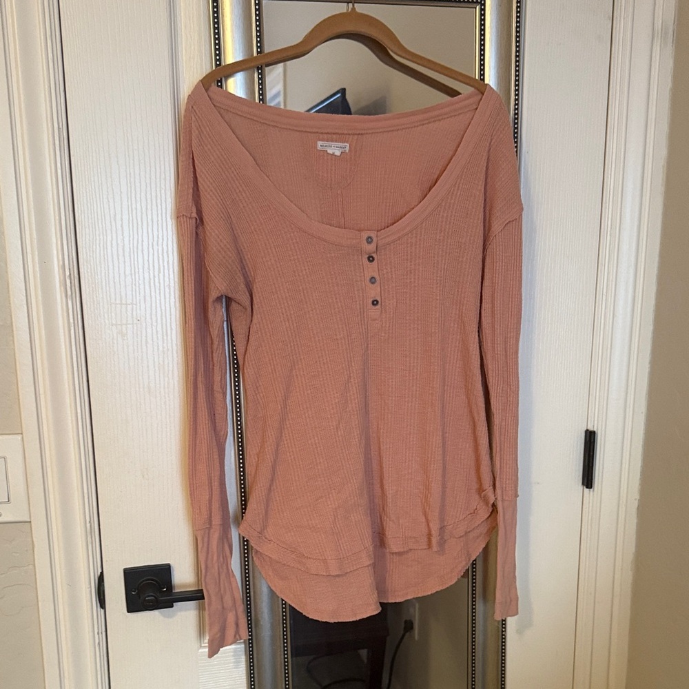 Women's Peach Long Sleeve Top